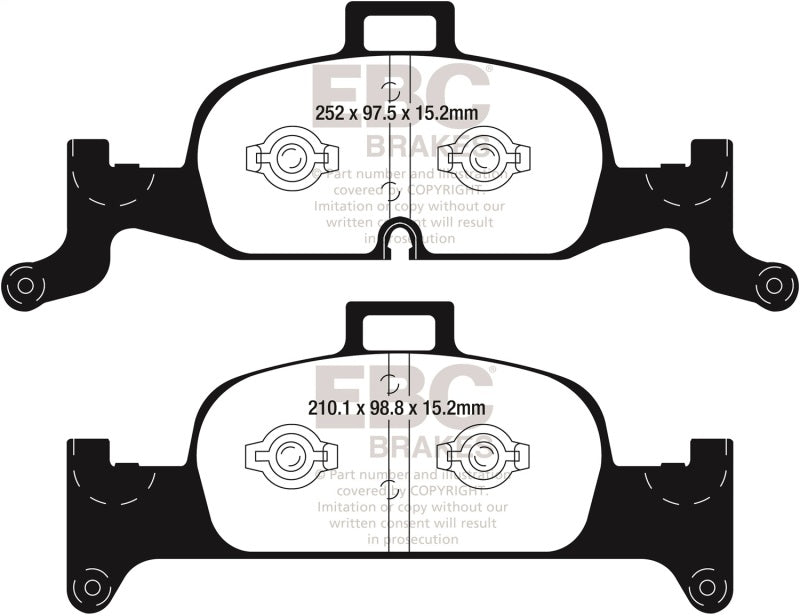 EBC 2018+ Audi A4 Allroad Quattro 2.0L Turbo Greenstuff Front Brake Pads DP22290