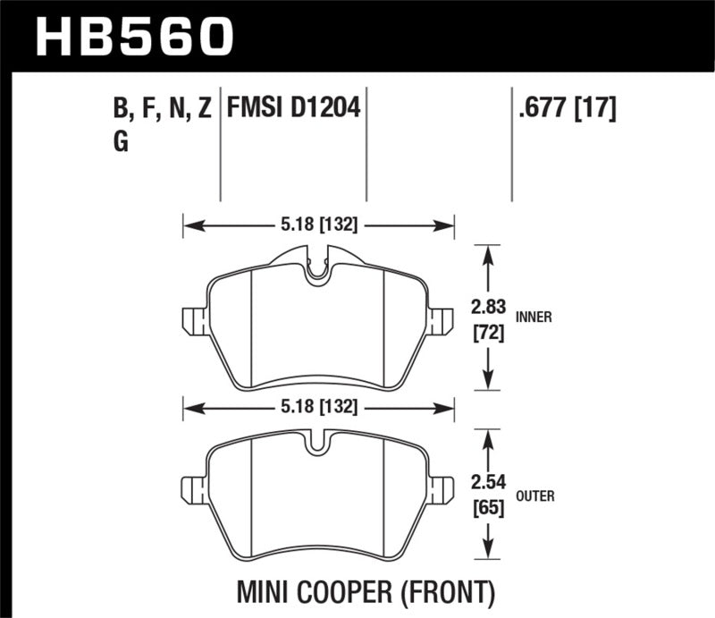 Hawk Performance HB560F.677 HPS Performance Street Brake Pads