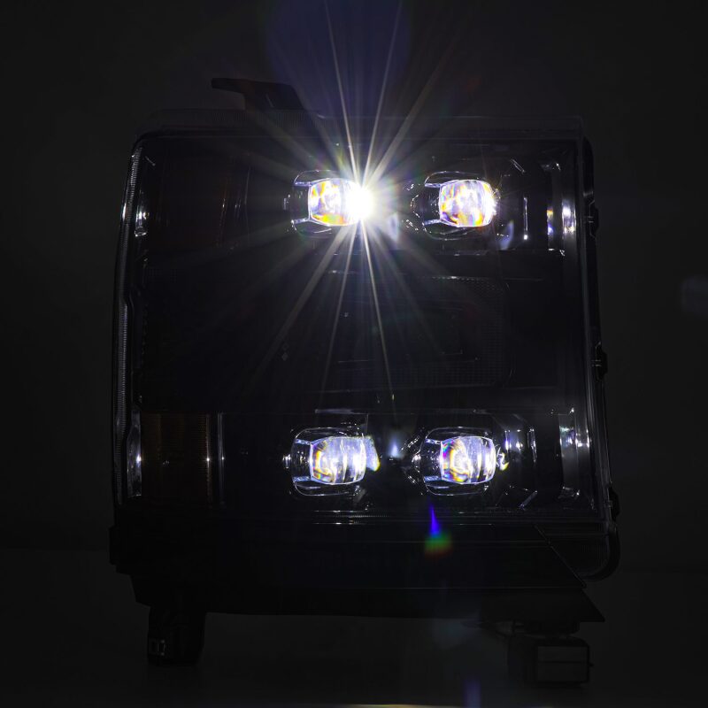 AlphaRex 880236 16-18 Chevrolet 1500 HD NOVA-Series LED Projector Headlghts Alpha BK Atv Light/Sequential Signal & DRL(Req 810023)