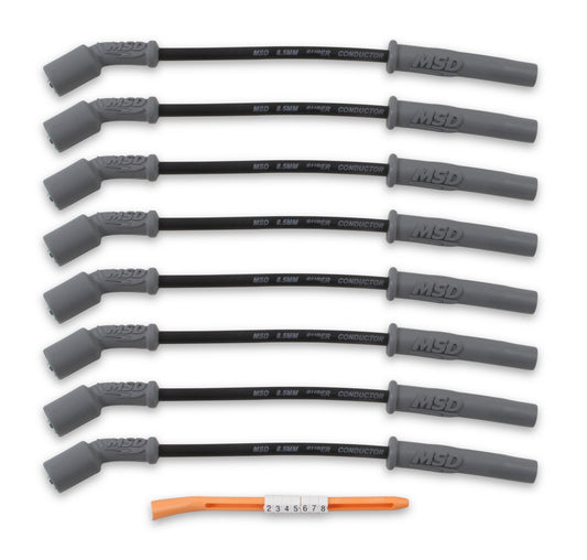MSD 32823 Super Conductor Spark Plug Wire Set - 1999-2013 GM Truck & SUV - Black