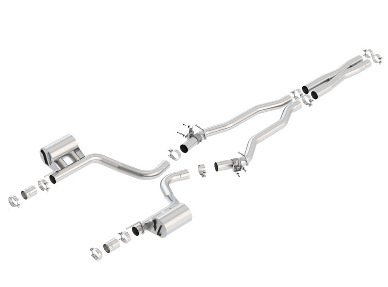 Borla 140646 2015 Dodge Challenger Hellcat 6.2L V8 ATAK Catback Exhaust No Tips Factory Valance - #140646