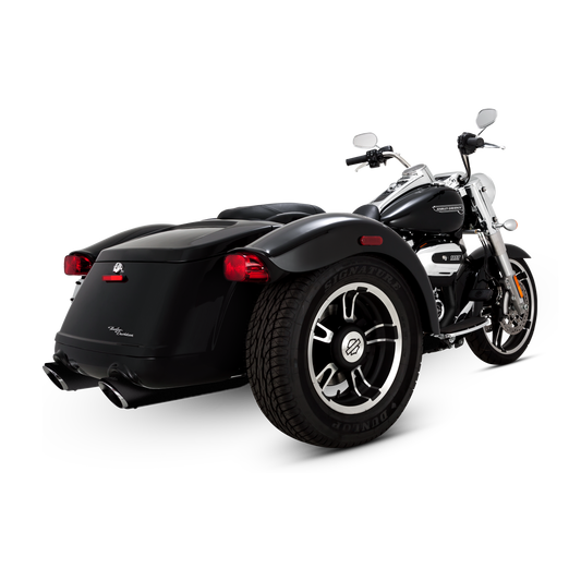 Vance & Hines 46796 Twin Slash Slip-Ons Black for 2017-2025 Harley-Davidson Touring/Trike