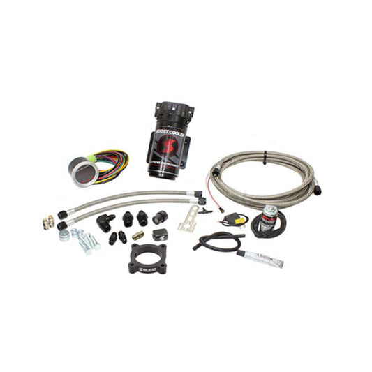 Snow Performance SNO-2135-BRD-T for 2013-2018 Ford Focus ST Stage 2 Boost Cooler Water Inj Kit (SS Braided Line/4AN) without Tank