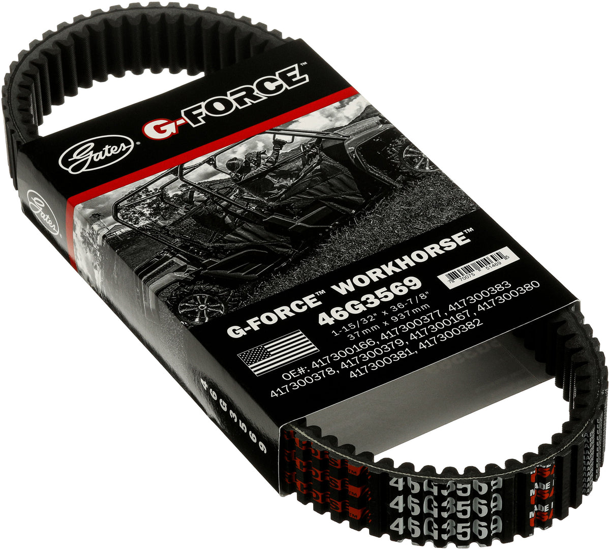 Gates 46G3569 G-Force CVT Belt for 2005 Arctic Cat 650 Automatic 641cc
