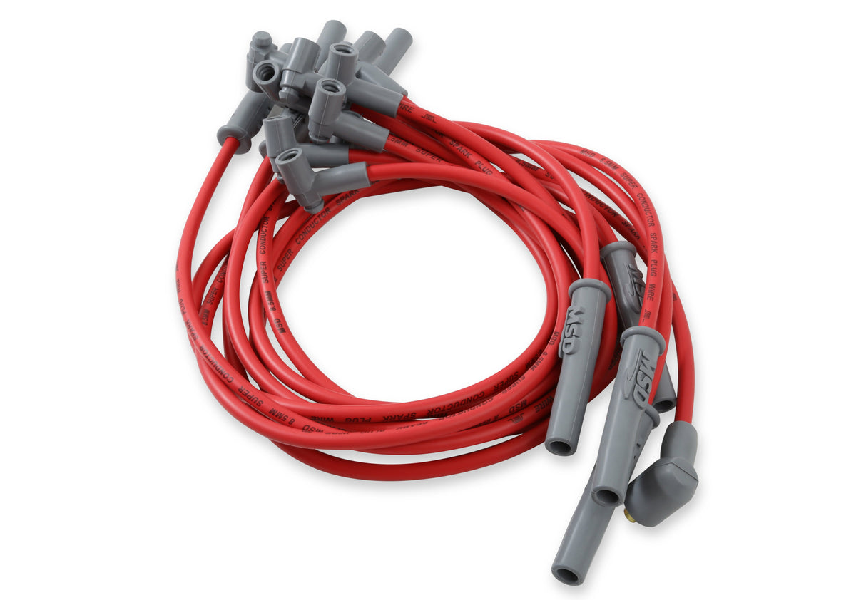 MSD 35379 Super Conductor Spark Plug Wire Set, for Chevy 366-454 w/HEI Cap