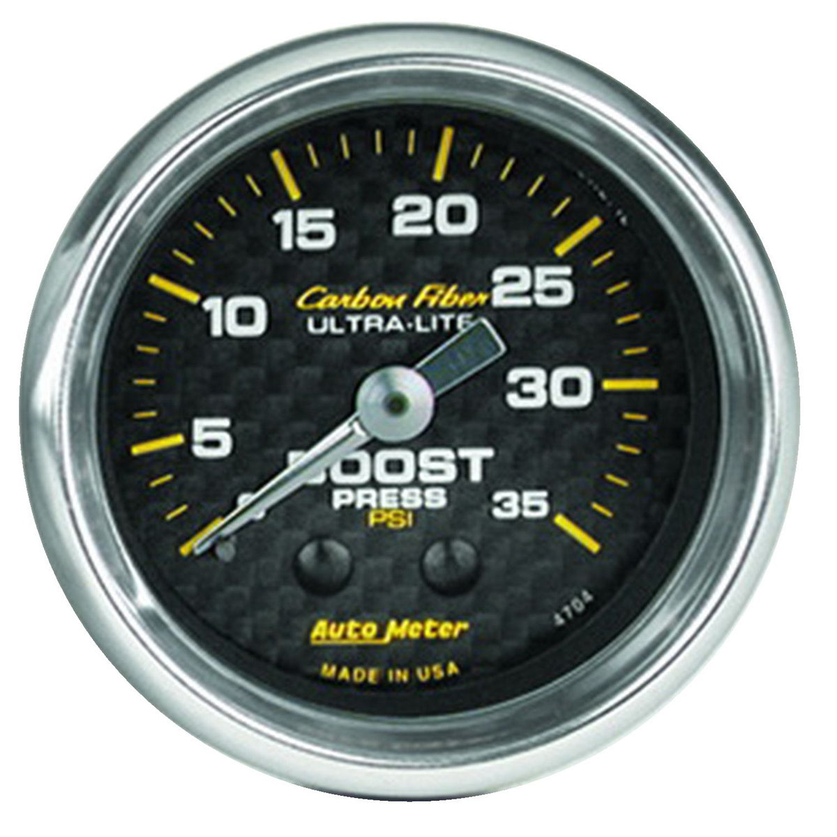 AutoMeter 4704 Carbon Fiber 52mm 35 PSI Mechanical Boost Gauge