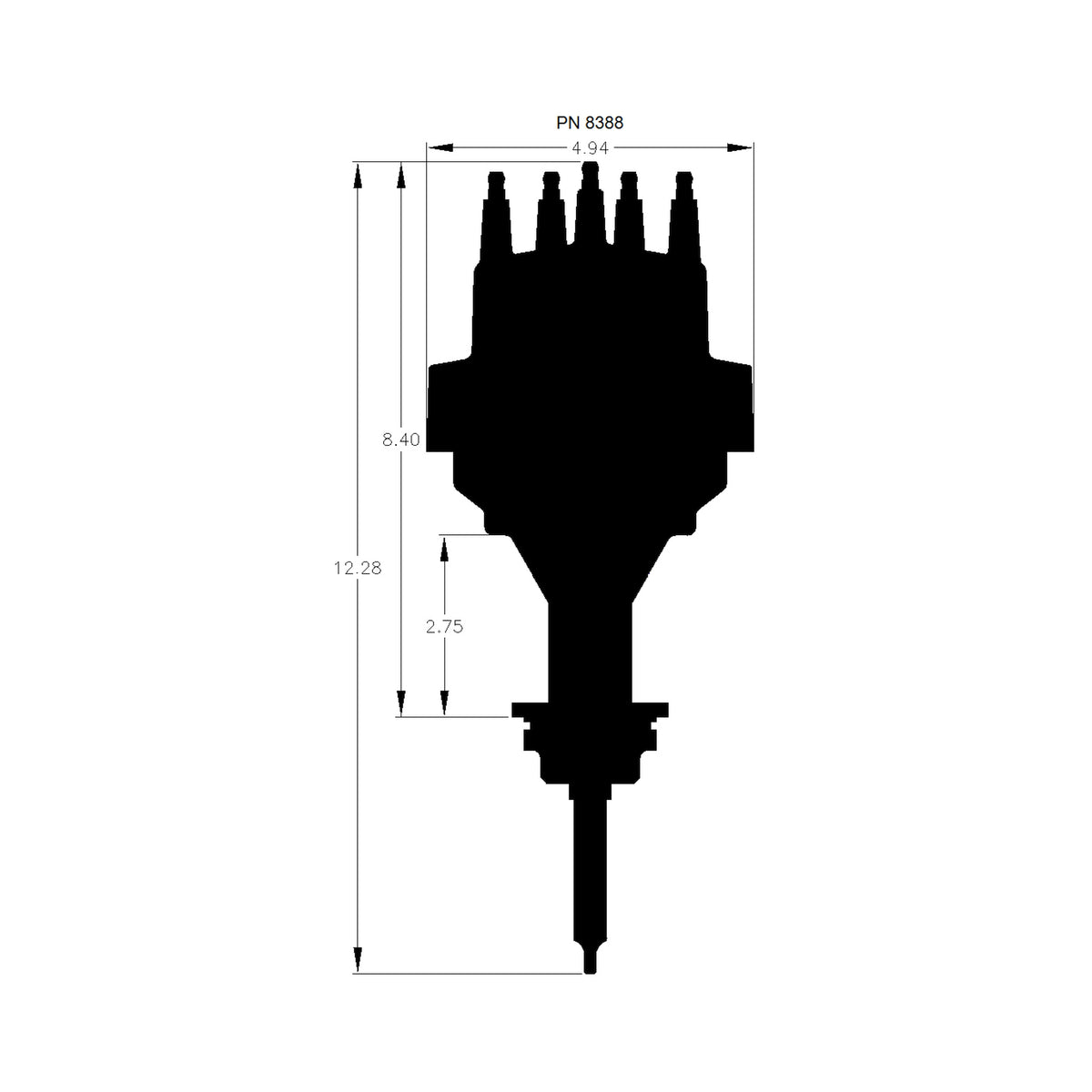 MSD 8388 for Chrysler 318-360, Ready-to-Run Distributor