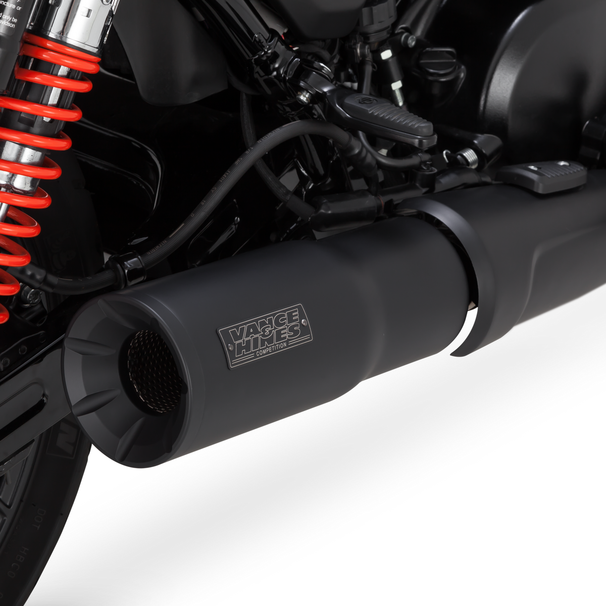 Vance & Hines 47943 Hi-Output Slip-Ons Black for 2017-2020 Harley-Davidson Street