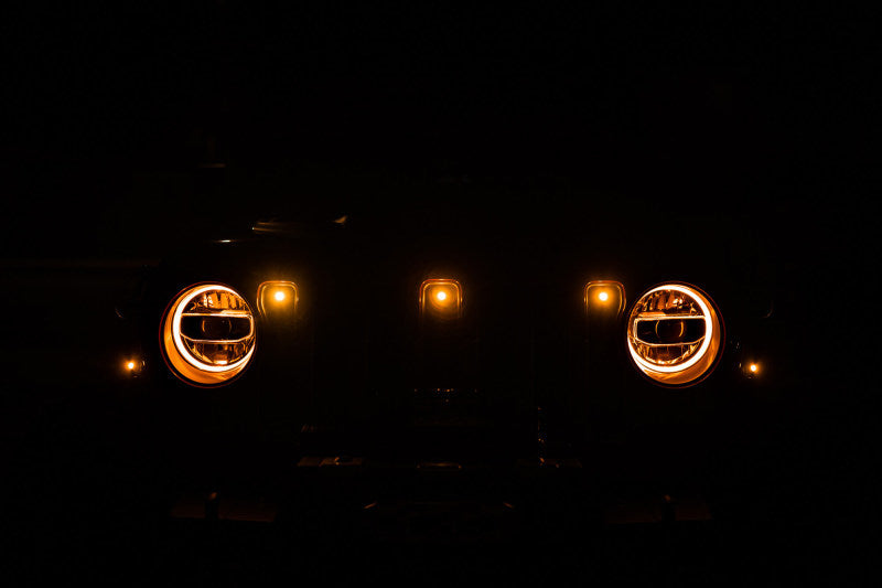 DV8 Offroad 2018+ Jeep JL Grill Amber Marker Lights - #GRJL-02