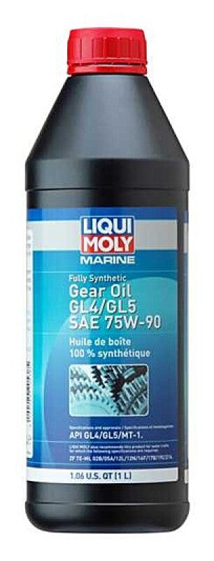 LIQUI MOLY 1L Marine Full Synthetic Gear Oil GL4/GL5 75W-90 (20538) - Pack of 6