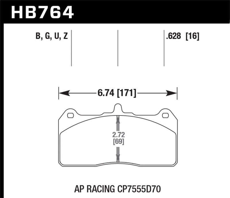 Hawk Performance HB764B.628 HPS 5.0 Street Brake Pads