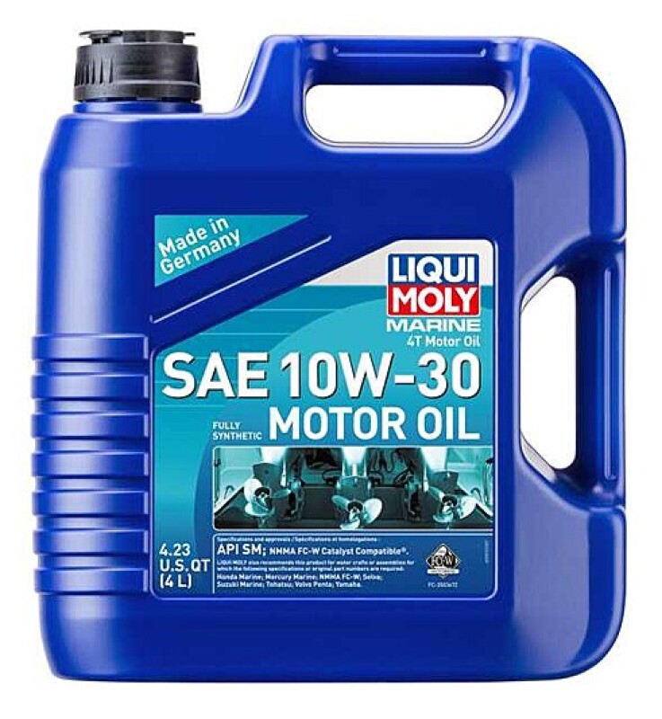 LIQUI MOLY 4L Marine 4T Motor Oil SAE 10W-30 (20522) - Pack of 4