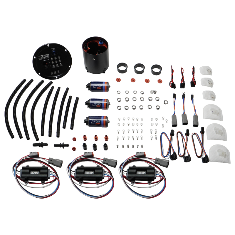 DeatschWerks 09-24 Nissan GT-R R35 X3 Triple Pump Module w/ Triple DW810 Pumps and Controllers