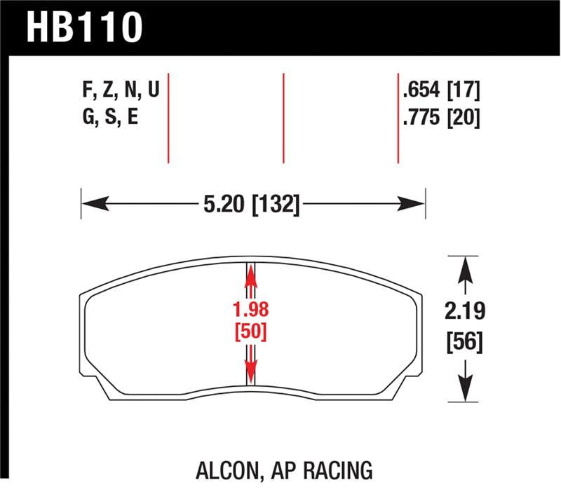 Hawk Performance HB110W.654 DTC-30 Motorsport Brake Pads