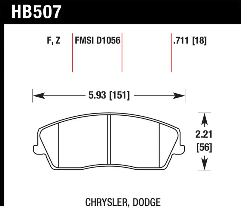Hawk Performance HB507Z.711 Performance Ceramic Street Brake Pads