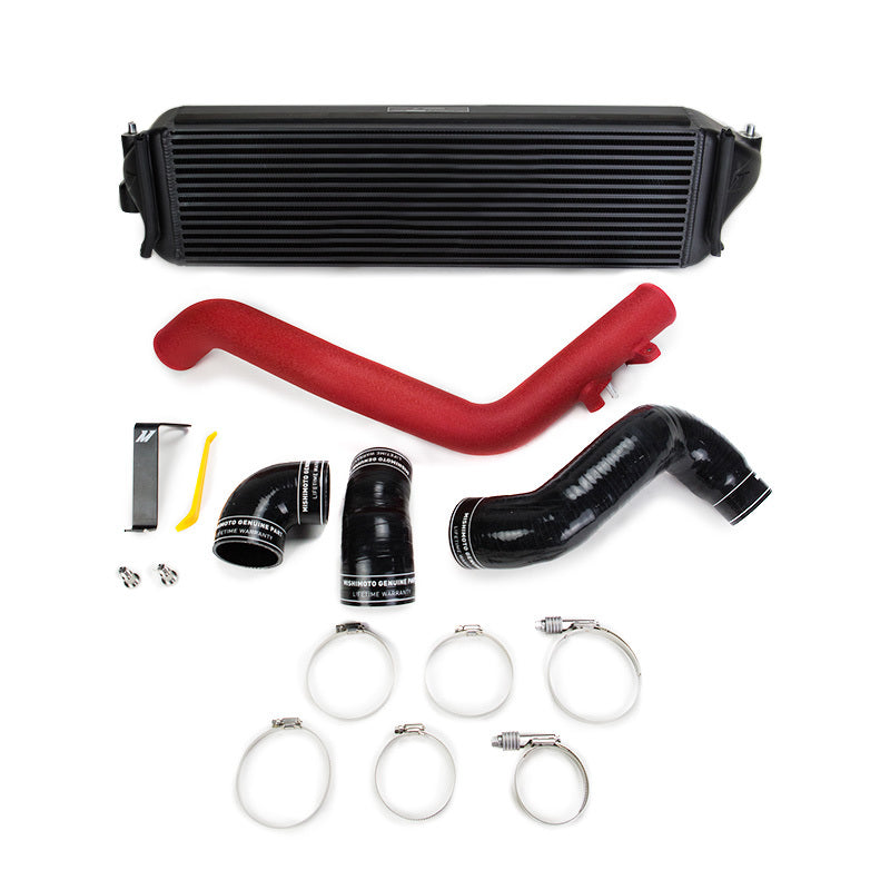 Mishimoto 2017+ Honda Civic Type R Intercooler Kit - Black Intercooler Red Pipes - #MMINT-CTR-17KBKWRD