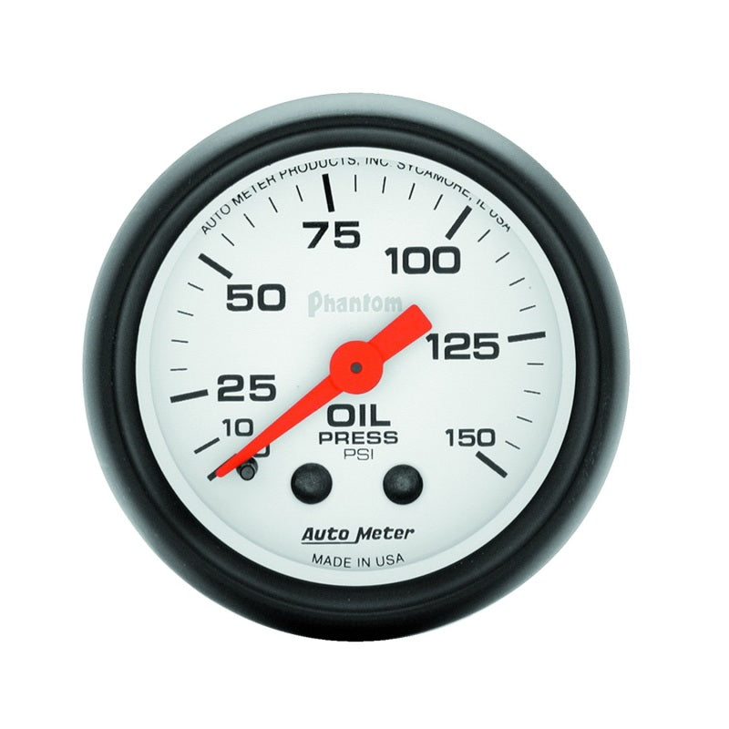 AutoMeter 5723 Phantom 52mm 150 PSI Mechanical Oil Pressure Gauge