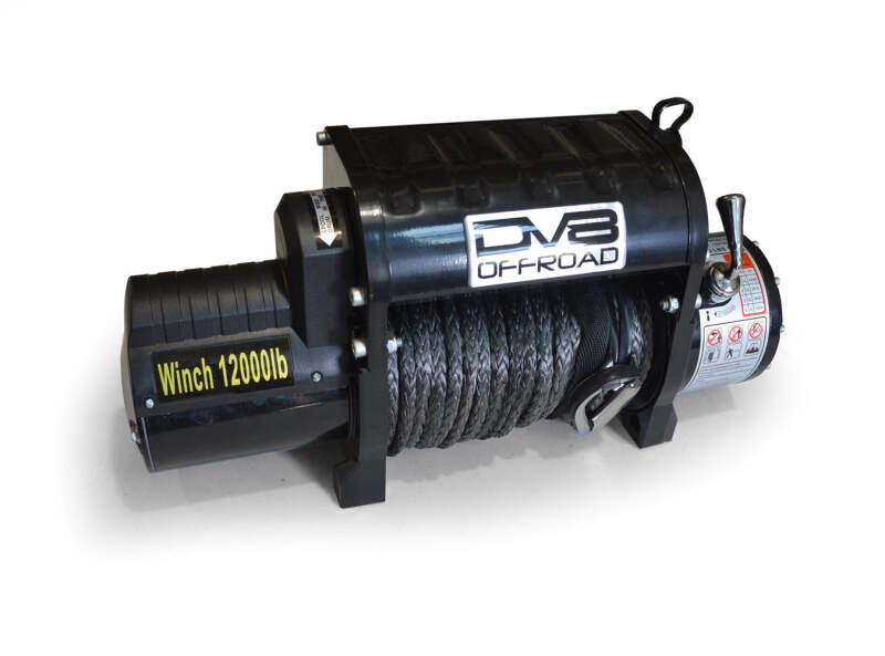 DV8 Offroad 12000 LB Winch w/ Synthetic Line & Wireless Remote - Black - #WB12SR