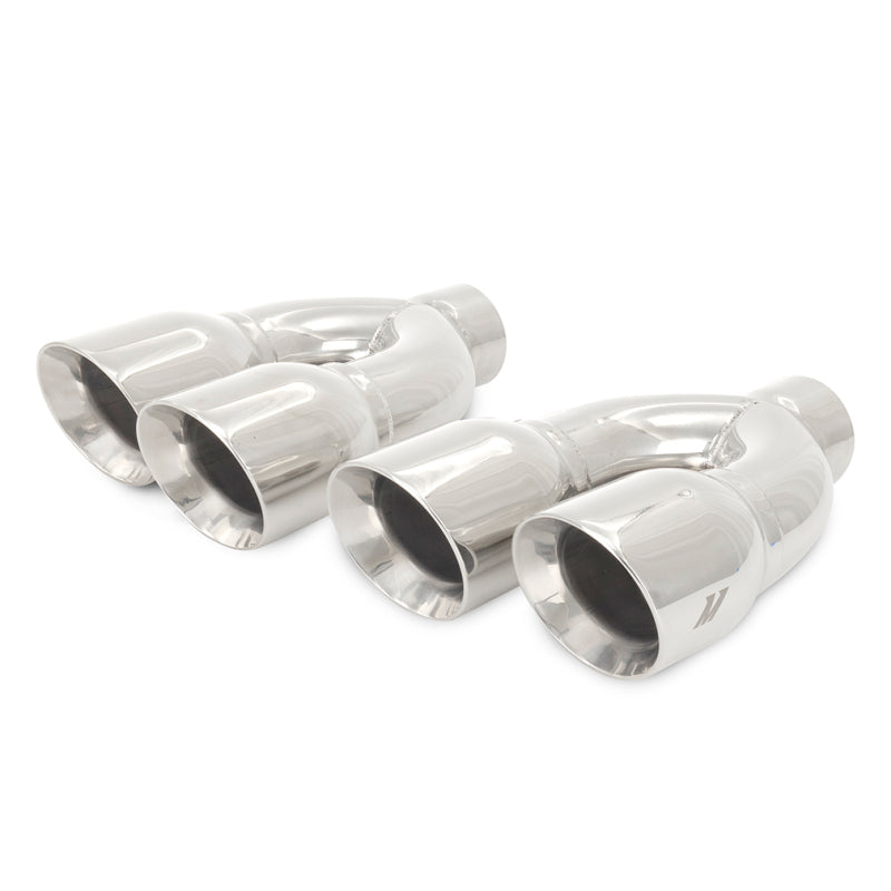 Mishimoto Universal Steel Muffler Tip 2.5in Inlet Dual Y Polished - #MMEXH-TIP-QY25P