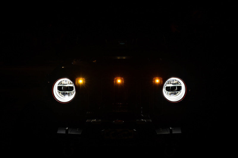 DV8 Offroad 2018+ Jeep JL Grill Amber Marker Lights - #GRJL-02