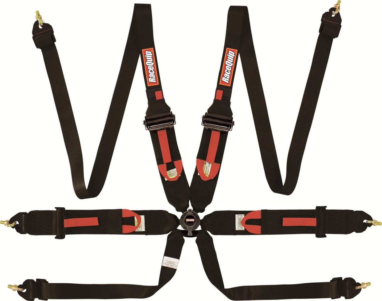 RaceQuip 854004 Black FIA Camlock 6-Point Pull Up Lap Frontal Head Restraint
