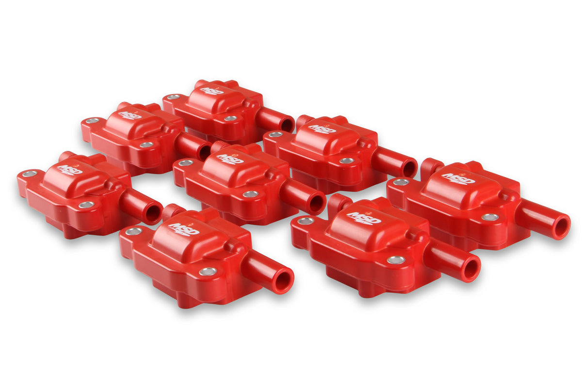 MSD 82658 Coil - Blaster Series - LS2/LS3/LS4/LS7/LS9 Engines - Red - 8-Pack