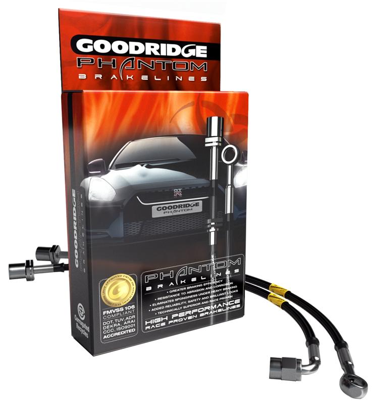 Goodridge 09-16 Nissan GTR R-35 Phantom Stainless Steel Brake Lines 22076BKC