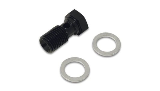 Vibrant Aluminum Banjo Bolt w/2 Washers (M12x1.25 20mm LG) - Anodized Black