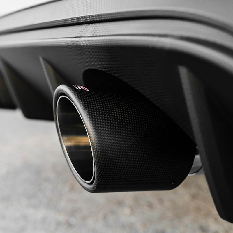 MBRP T5122CF Dual Wall Angled Exhaust Tip (4in outside diameter, 3in inlet, 7.7in length, Carbon Fiber), 1 Pack