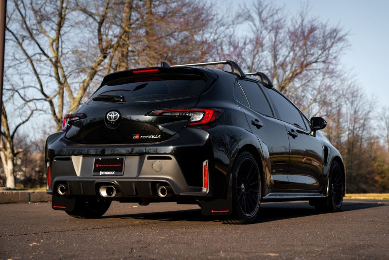 Rally Armor UR Mud Flaps - 2023-2026 Toyota GR Corolla - Black/White Logo - #MF89-UR-BLK-WH