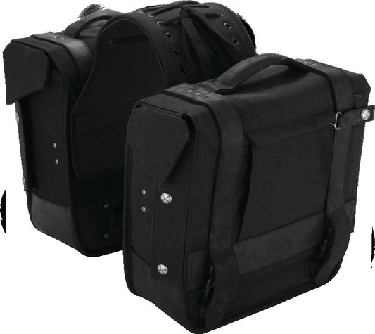 Burly Brand B15-1002B Throw-over Saddlebag Black