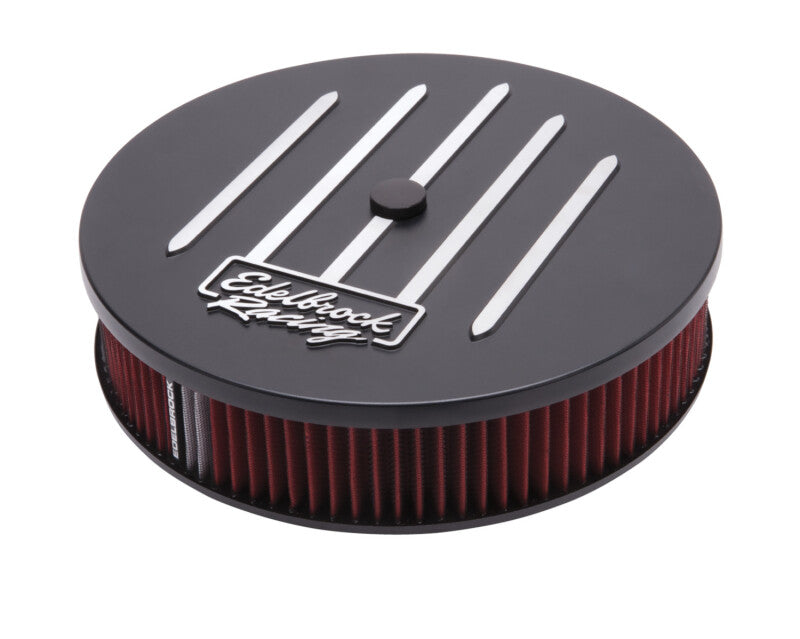 Edelbrock 41663 Air Cleaner Racing Series Round Aluminum Top Cloth Element 14 in Diameter x 3.125