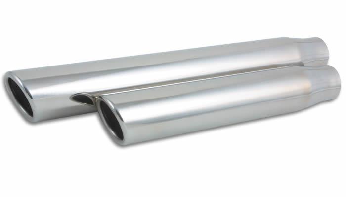 Vibrant 3in Round SS Truck/SUV Exh Tip (Single wall Angle Cut Rolled Edge)