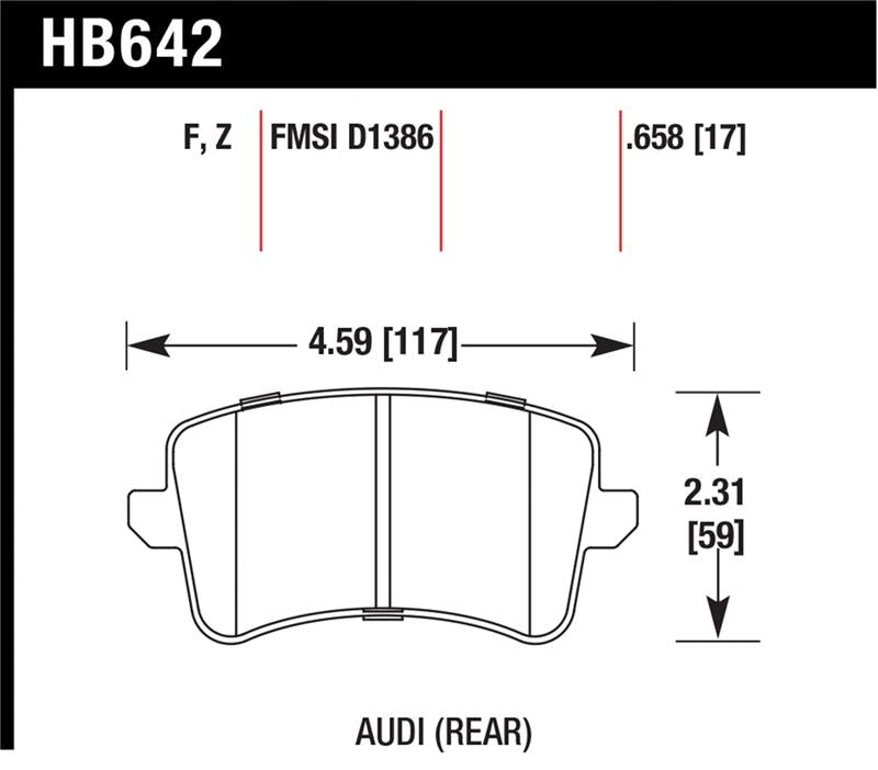 Hawk Performance HB642W.658 DTC-30 Motorsport Brake Pads