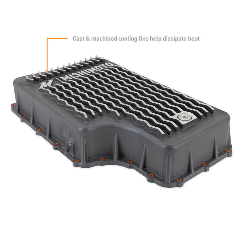 Mishimoto 2011+ Powerstroke 6R140 Transmission Pan - Cast - GR - #MMTP-F2D-11