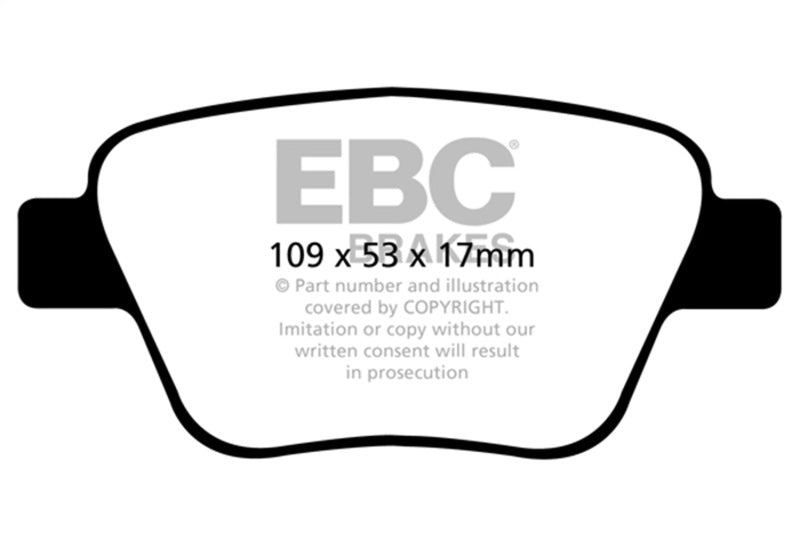 EBC 10-13 Audi A3 2.0 Turbo (Bosch rear caliper) Ultimax2 Rear Brake Pads UD1456