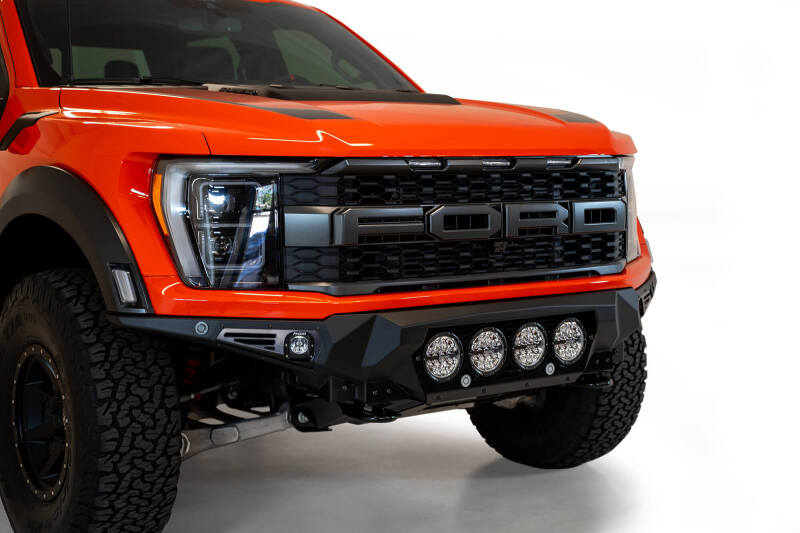 Addictive Desert Designs for 2021+ Ford Raptor Bomber Front Bumper w/ 4 Rigid 360 6in Light Mounts
