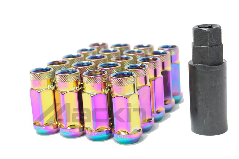 Wheel Mate 33002B Monster Locking Lug Nut Set Black M14x1.50 - Set of 4