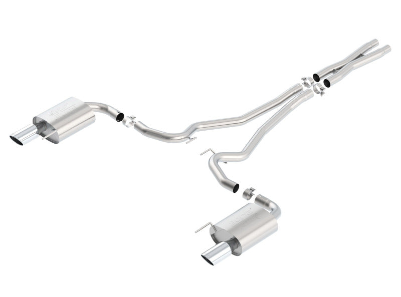 Borla 140591 Atak S Cat-Back 15-17 Ford Mustang GT 5.0L V8 MT/AT 2.5in pipe 4in tip - #140591