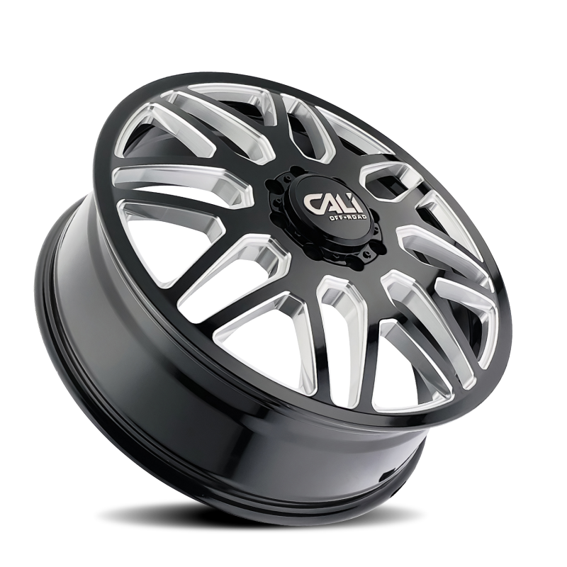 Cali Off-Road Invader Dually Rear 22x8.25 8x165.1 -192mm Gloss Black Milled Wheel 9115D-22881BMR192