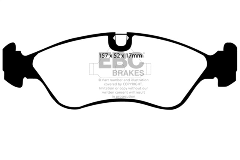 EBC 99-02 Daewoo Lanos 1.6 Chassis -447433 Yellowstuff Front Brake Pads DP4760R