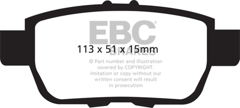EBC 09-14 Acura TL 3.5 Yellowstuff Rear Brake Pads DP41754R