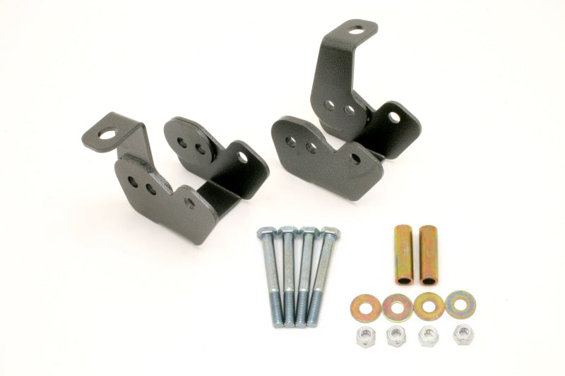 BMR 1982-2002 3rd Gen F-Body Bolt-On Control Arm Relocation Brackets - Black Hammertone