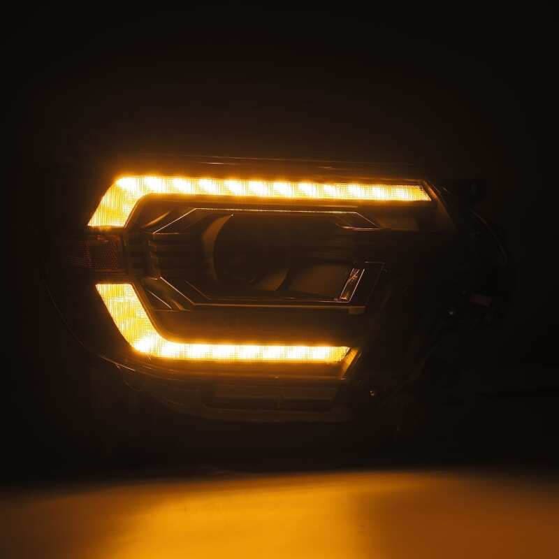 AlphaRex 880748 12-15 Toyota Tacoma PRO-Series Projector Headlights Plank Style Alpha Black w/DRL