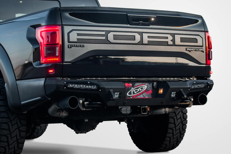 Addictive Desert Designs for 17-18 Ford F-150 Raptor HoneyBadger Rear Bumper w/ 10in SR LED Mounts