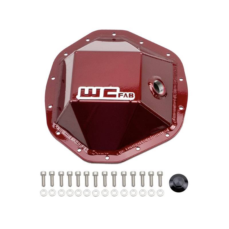 Wehrli Custom Fabrication WCF100114-RED Rear Differential Cover Red for 2020-2026 Chevrolet / GMC Duramax and 2019-2026 Ram 2500/3500