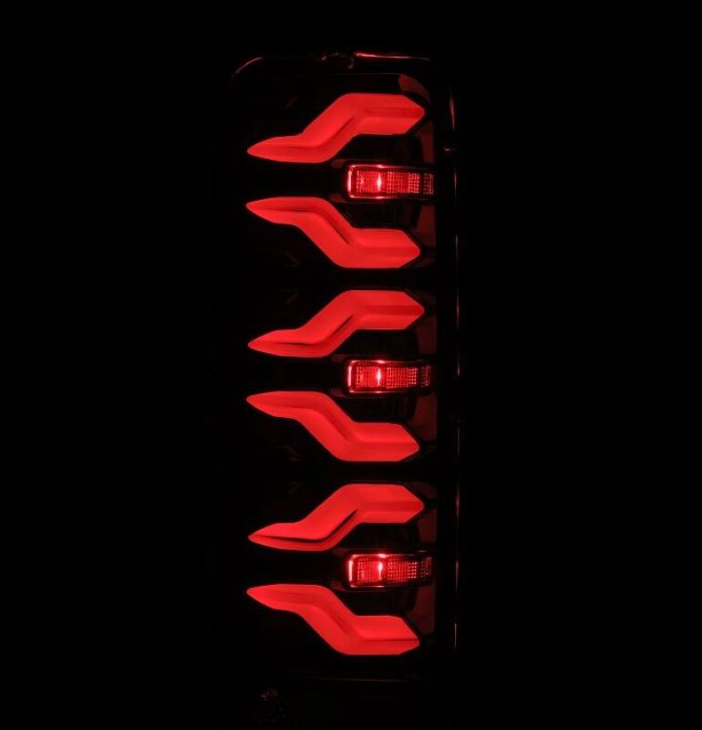 AlphaRex 658006 87-96 Ford Bronco/F-150 Luxx-Series LED Tail Lights - Alpha-Black