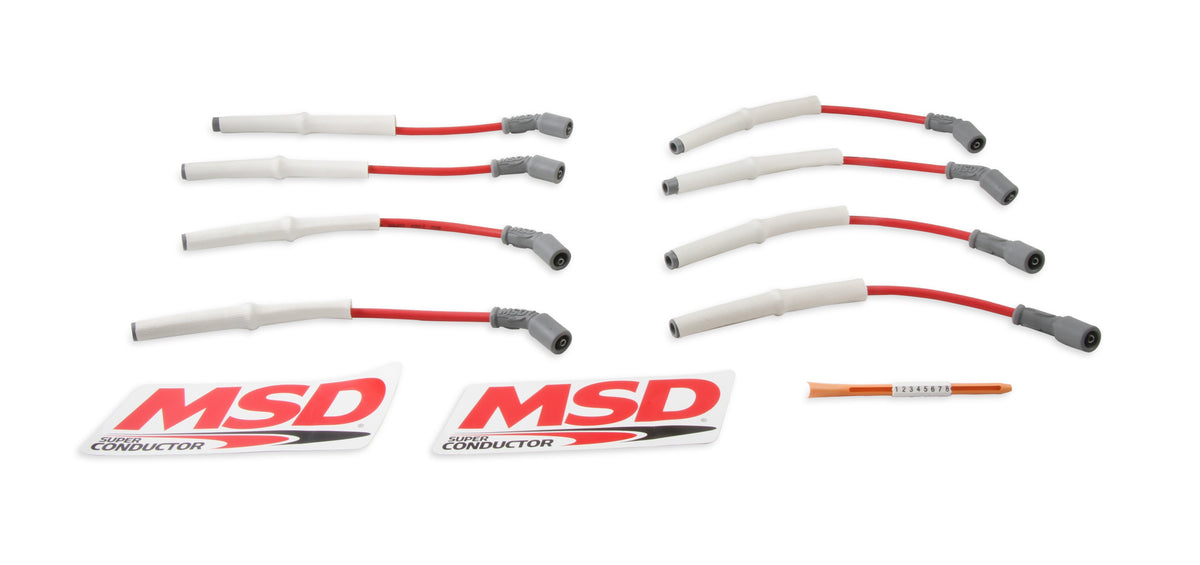 MSD 39849 Super Conductor Spark Plug Wire Set, GM 2001, Truck, 8.1L