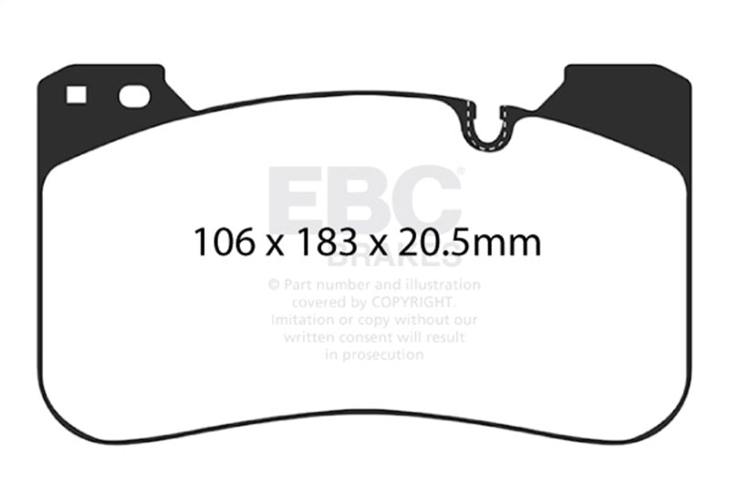 EBC 2018+ BMW M5 4.4TT (F90) Redstuff Front Brake Pads DP32331C