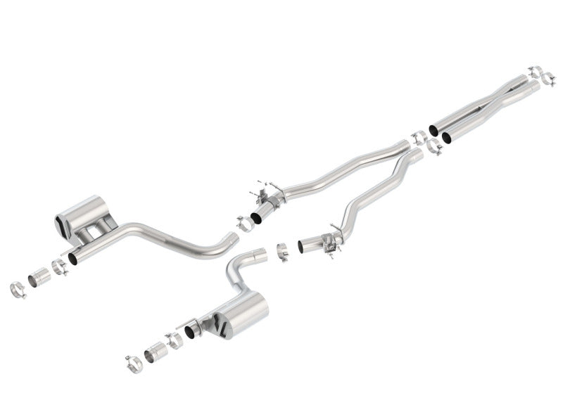 Borla 140667 2015 Dodge Charger Hellcat 6.2L V8 ATAK Catback Exhaust w/ Valves No Tips Factory Valance - #140667